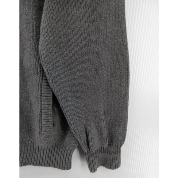 VIINTAGE LL Bean Sweater Medium Cardigan Full Zip Ribbed Chunky Classic - Picture 3 of 9